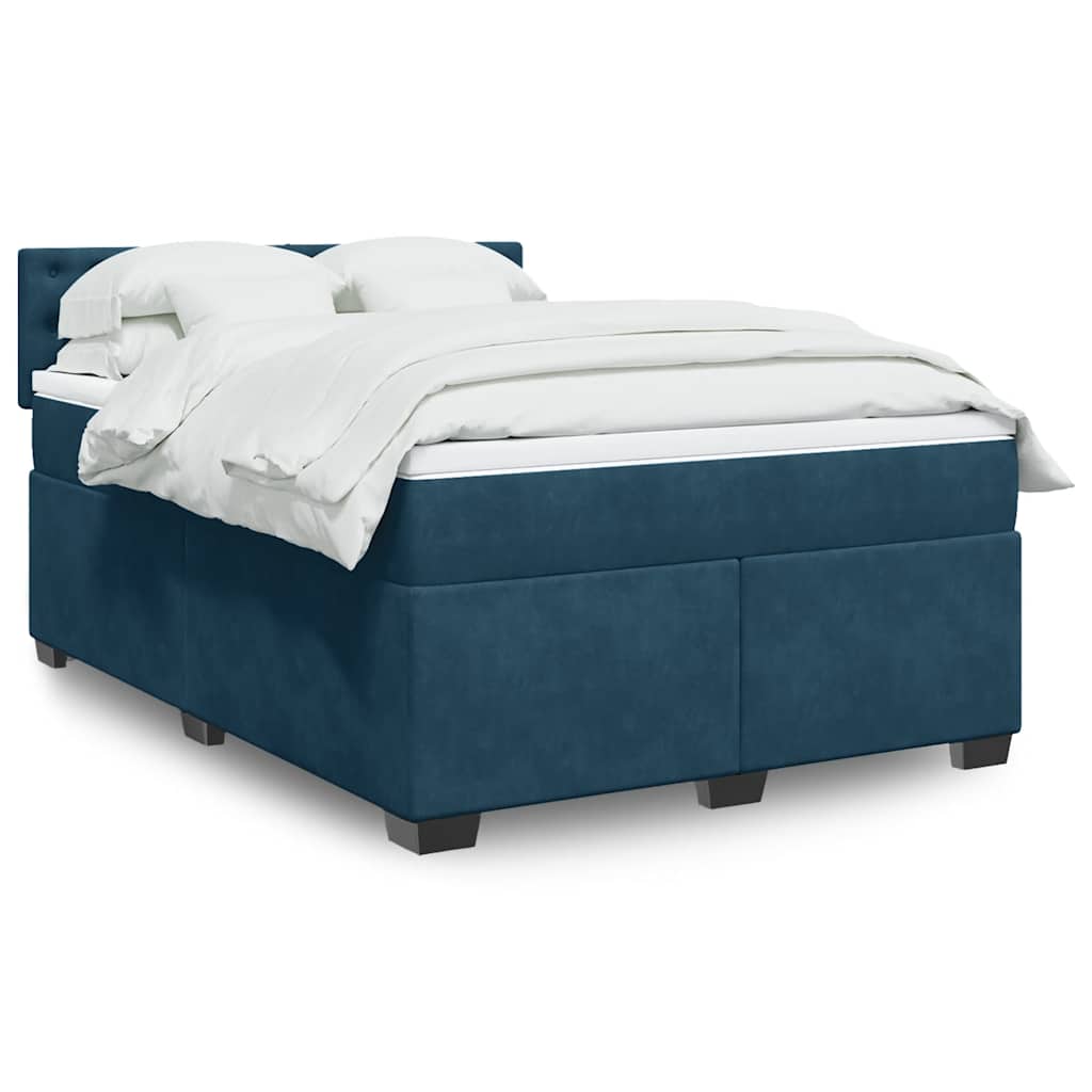 vidaXL Boxspring met matras fluweel donkergrijs 200x200 cm