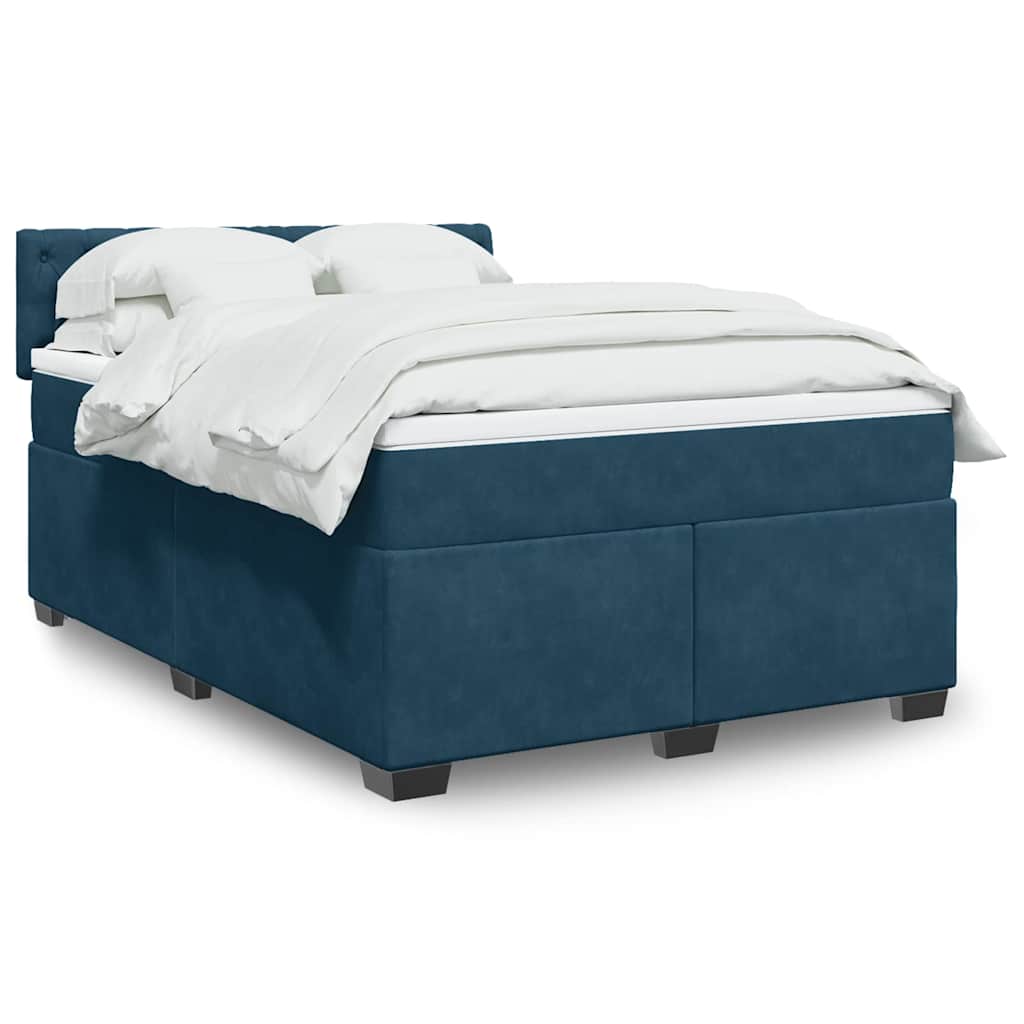 vidaXL Boxspring met matras fluweel donkergrijs 200x200 cm