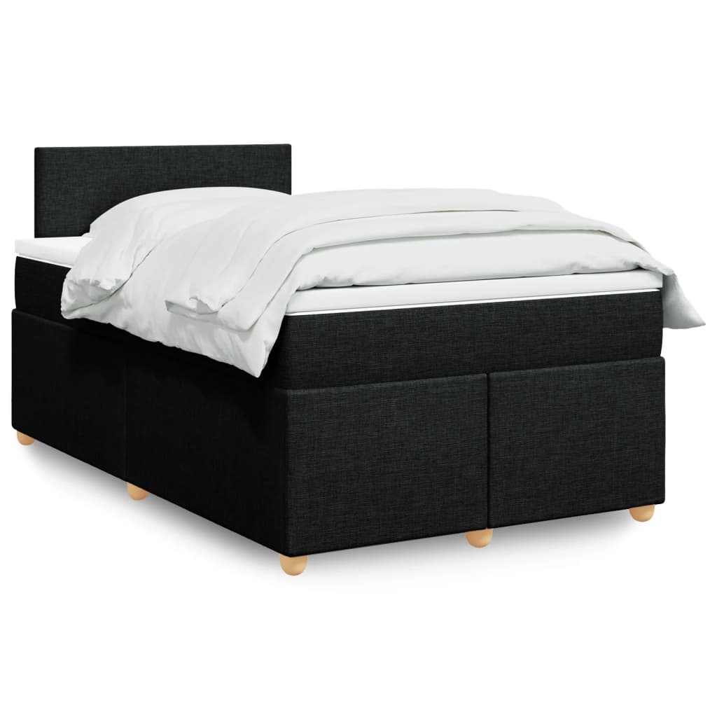 vidaXL Boxspring met matras stof donkergrijs 90x190 cm