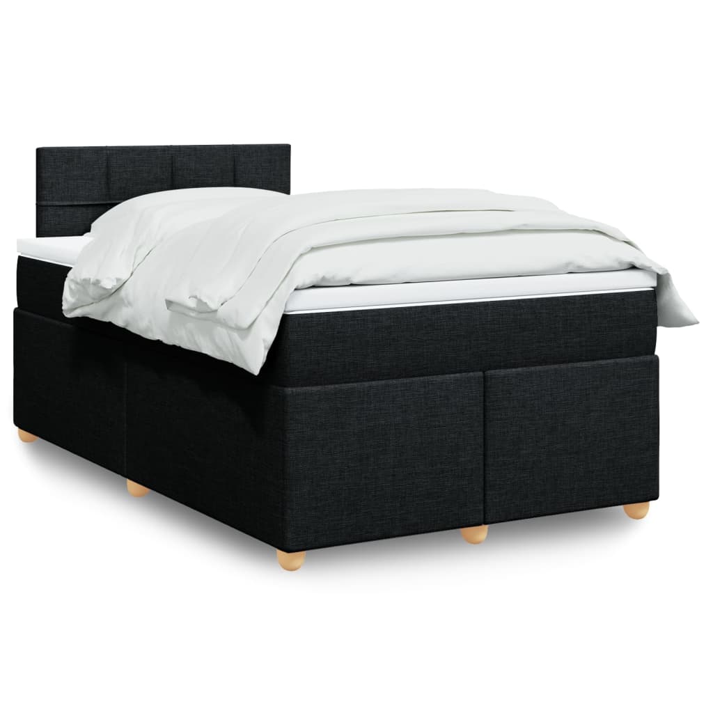 vidaXL Boxspring met matras stof donkergrijs 90x190 cm