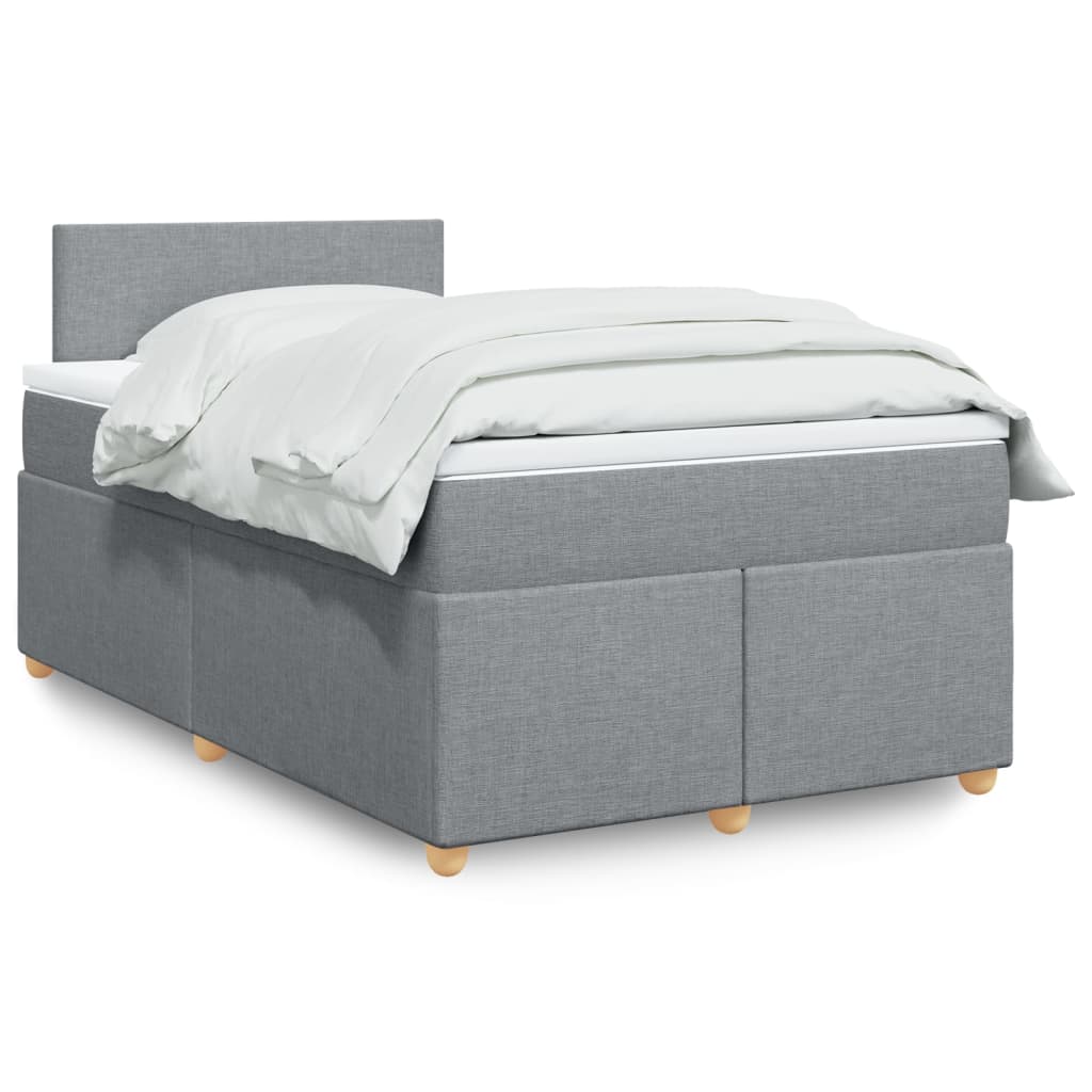 vidaXL Boxspring met matras stof donkergrijs 90x190 cm