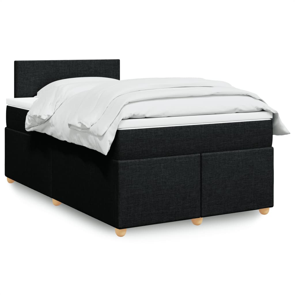 vidaXL Boxspring met matras stof donkergrijs 90x190 cm