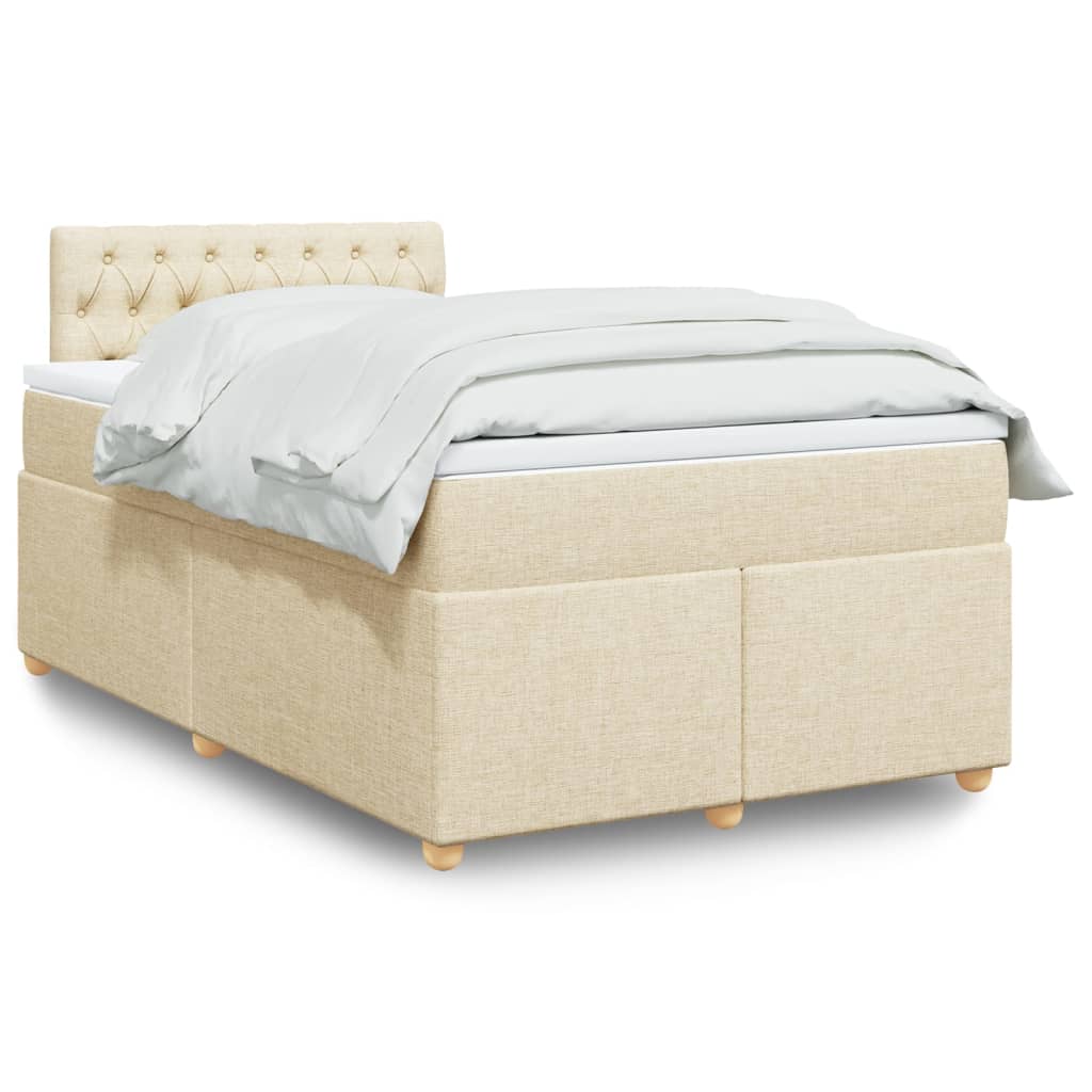 vidaXL Boxspring met matras stof donkergrijs 90x190 cm