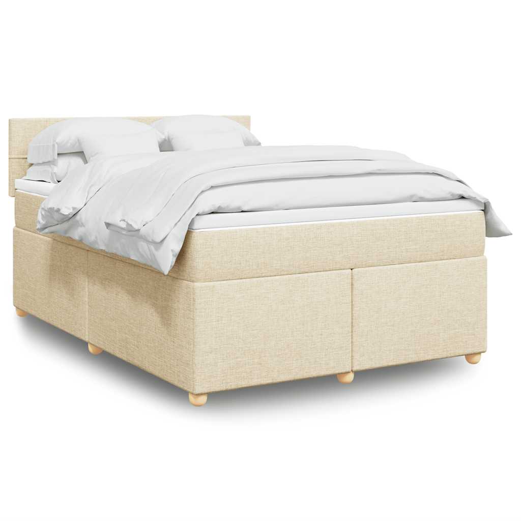 vidaXL Boxspring met matras stof donkergrijs 90x190 cm