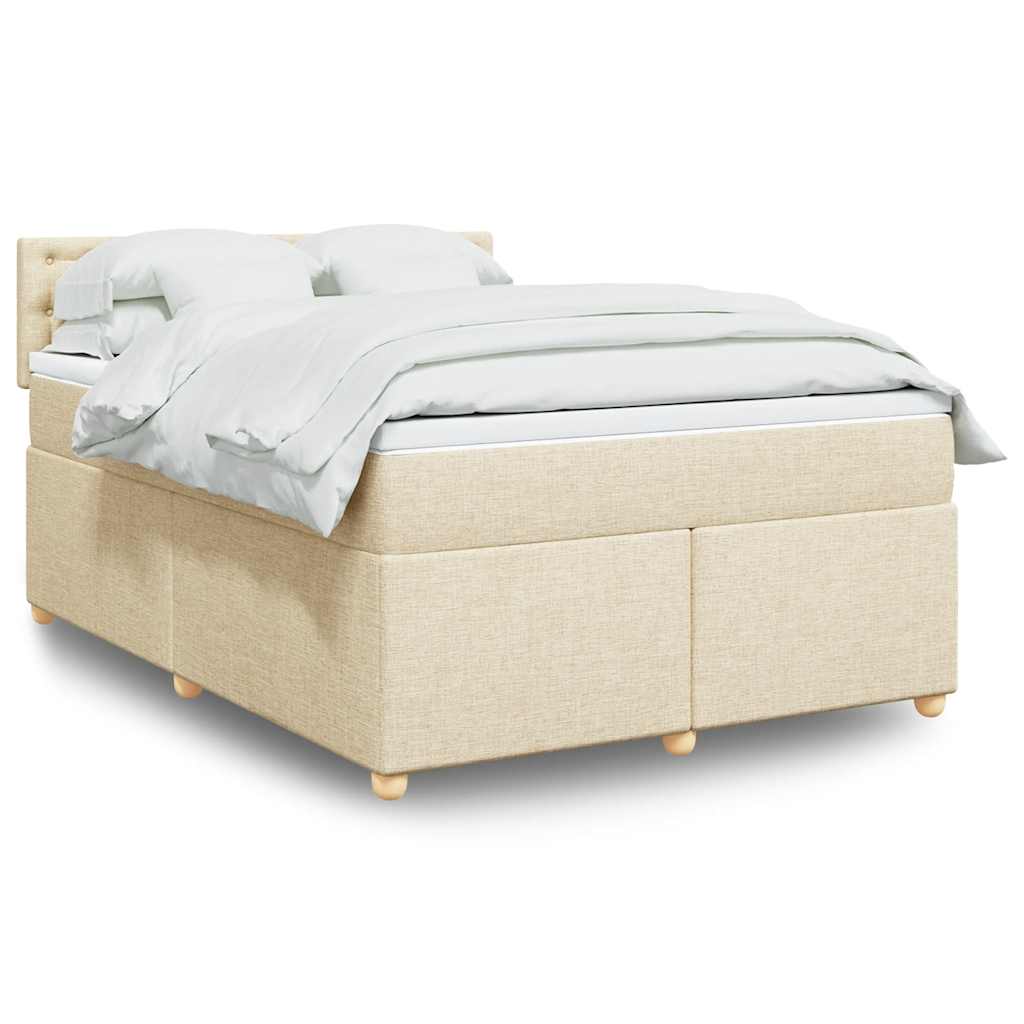 vidaXL Boxspring met matras stof donkergrijs 90x190 cm