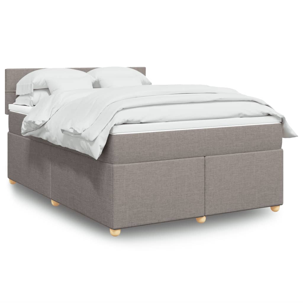 vidaXL Boxspring met matras stof donkergrijs 90x190 cm