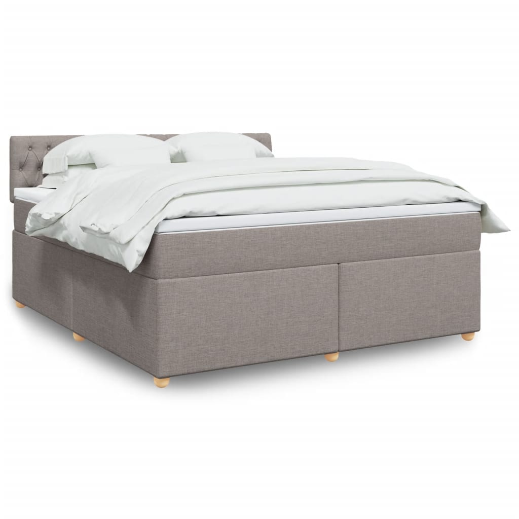 vidaXL Boxspring met matras stof donkergrijs 90x190 cm