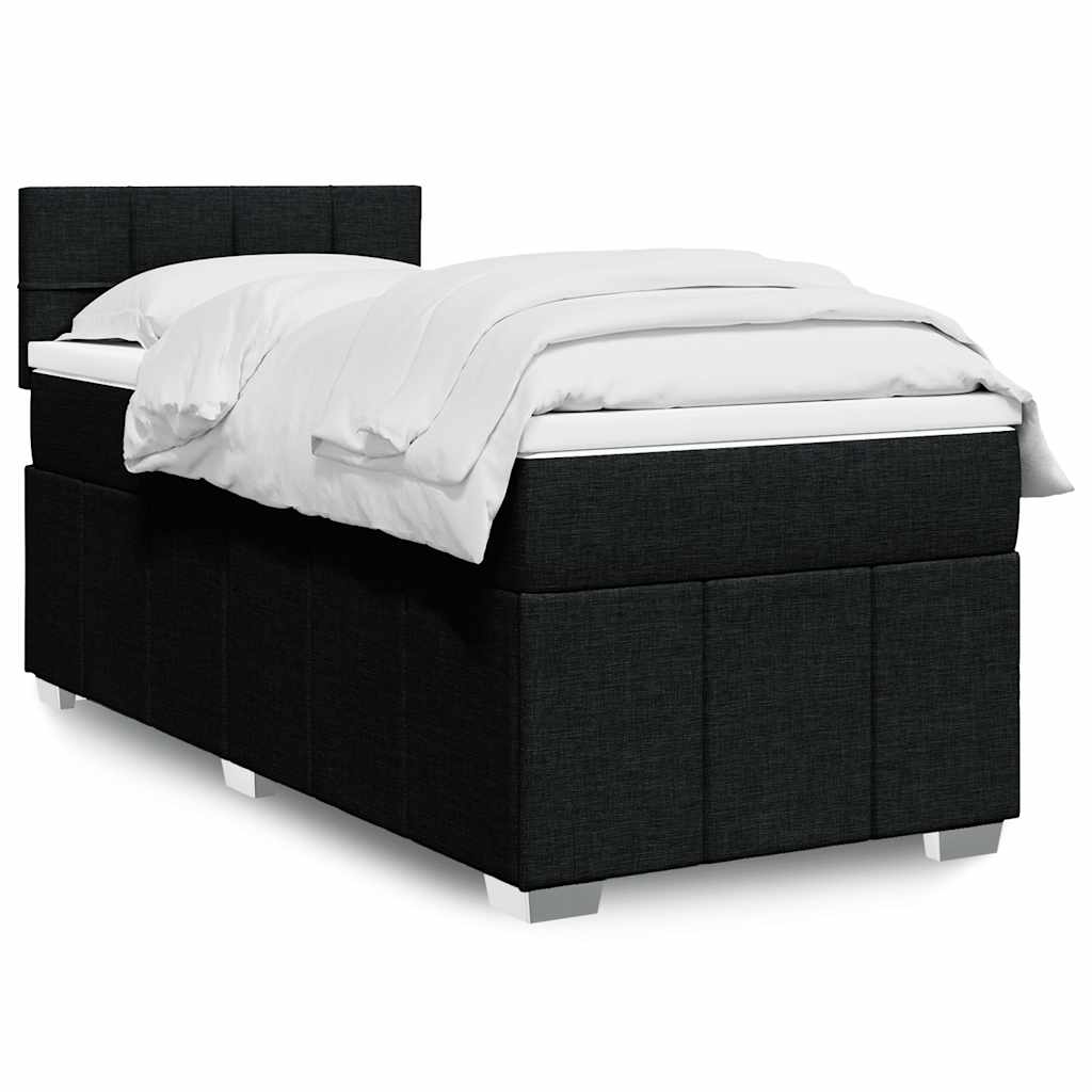 vidaXL Boxspring met matras stof lichtgrijs 180x200 cm