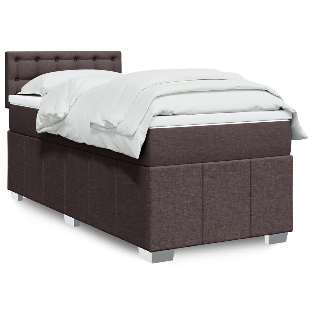 vidaXL Boxspring met matras stof lichtgrijs 180x200 cm
