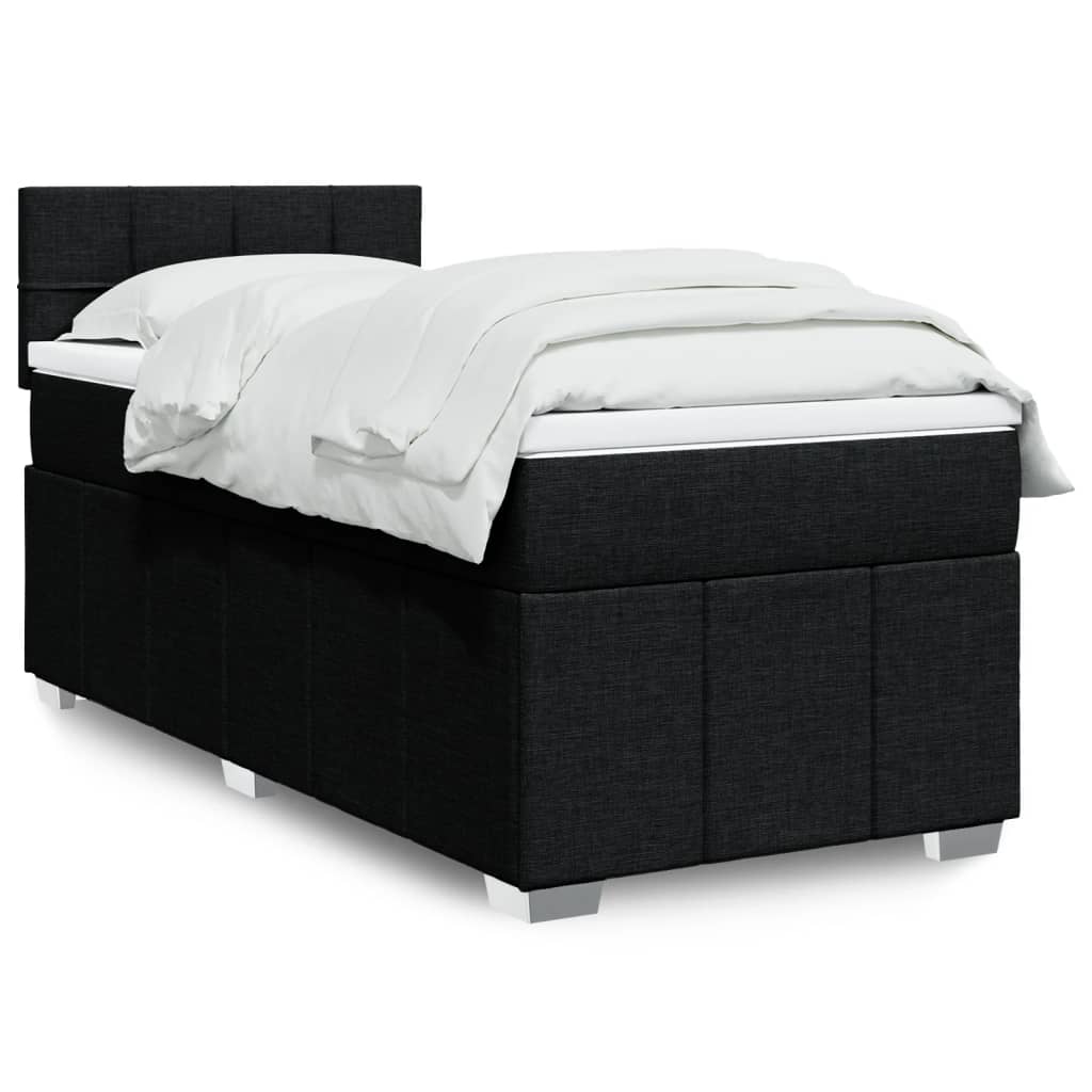 vidaXL Boxspring met matras stof lichtgrijs 180x200 cm