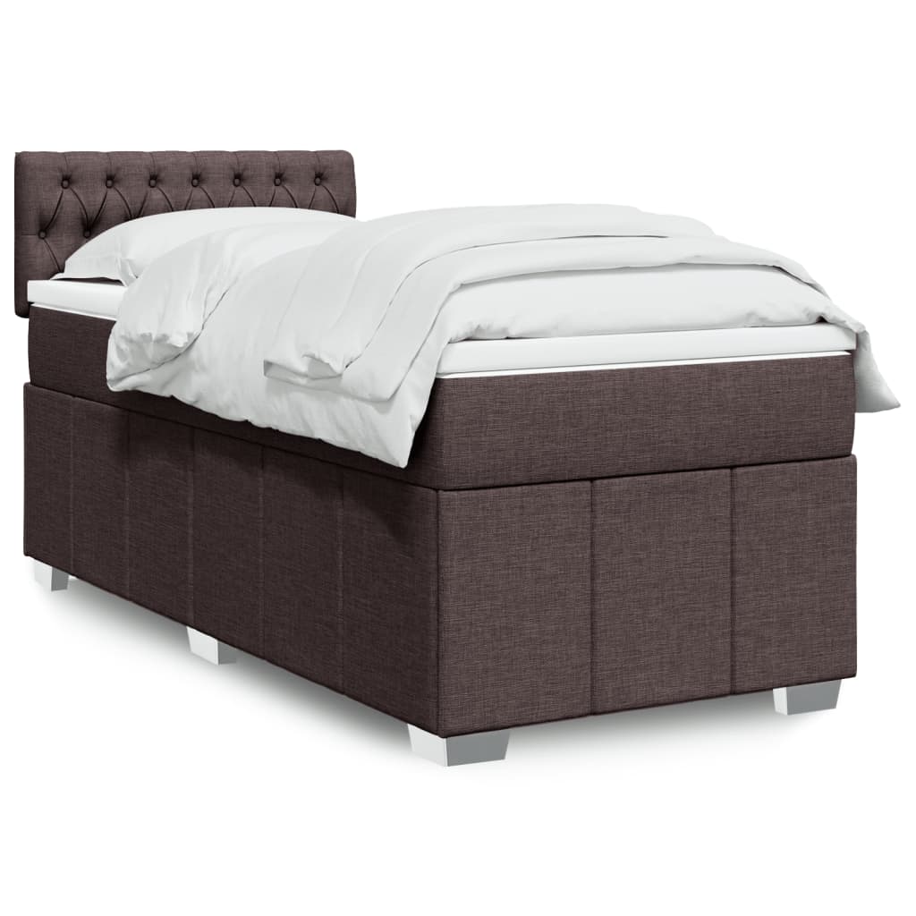 vidaXL Boxspring met matras stof lichtgrijs 180x200 cm