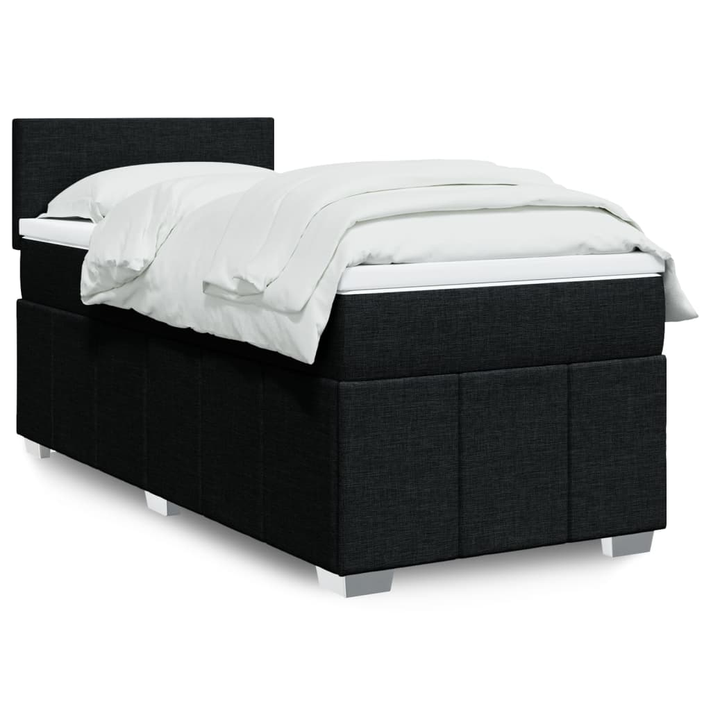 vidaXL Boxspring met matras stof lichtgrijs 180x200 cm