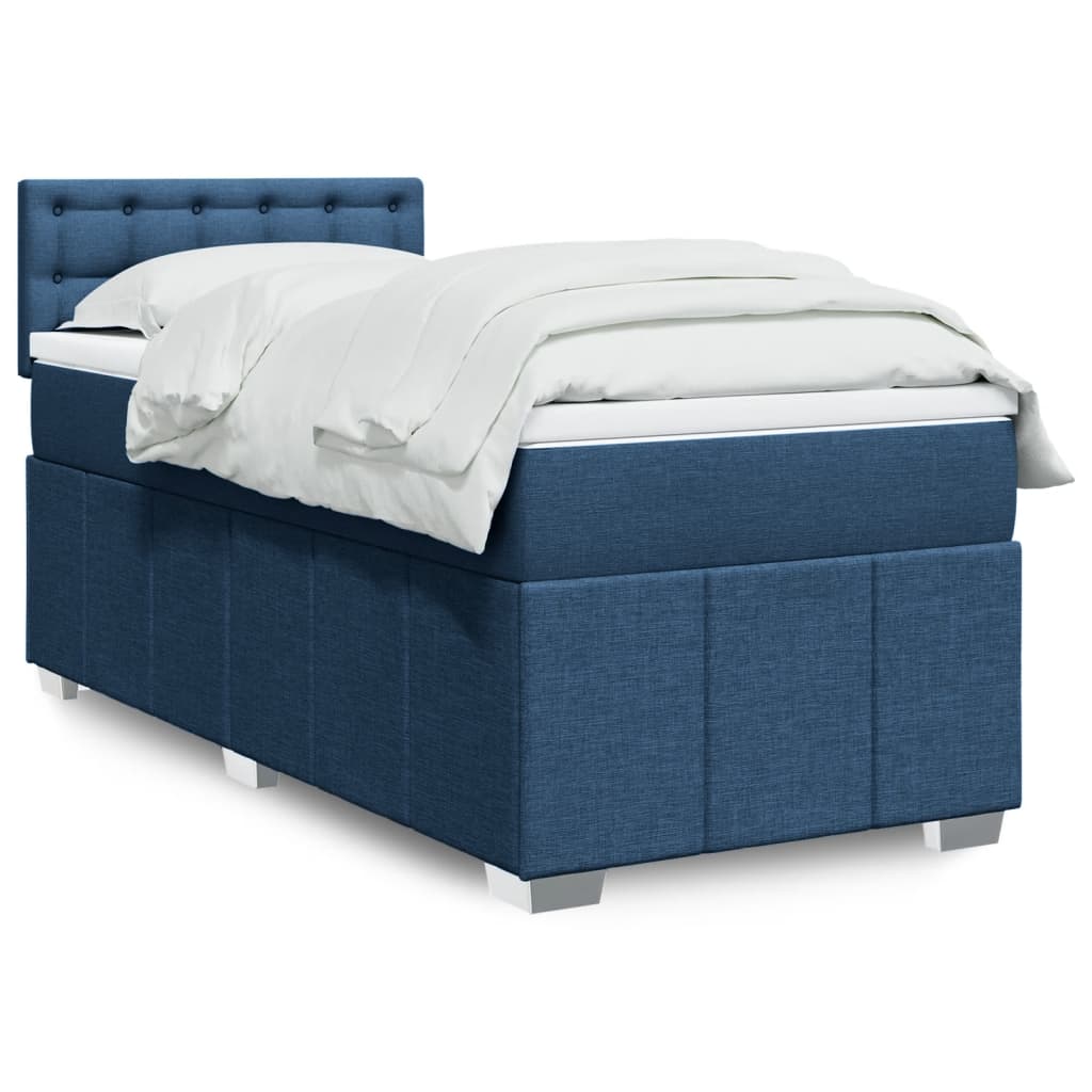 vidaXL Boxspring met matras stof lichtgrijs 180x200 cm