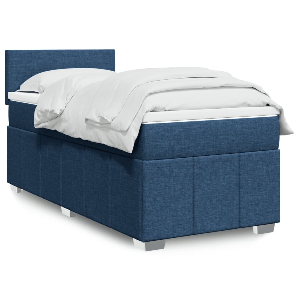 vidaXL Boxspring met matras stof lichtgrijs 180x200 cm