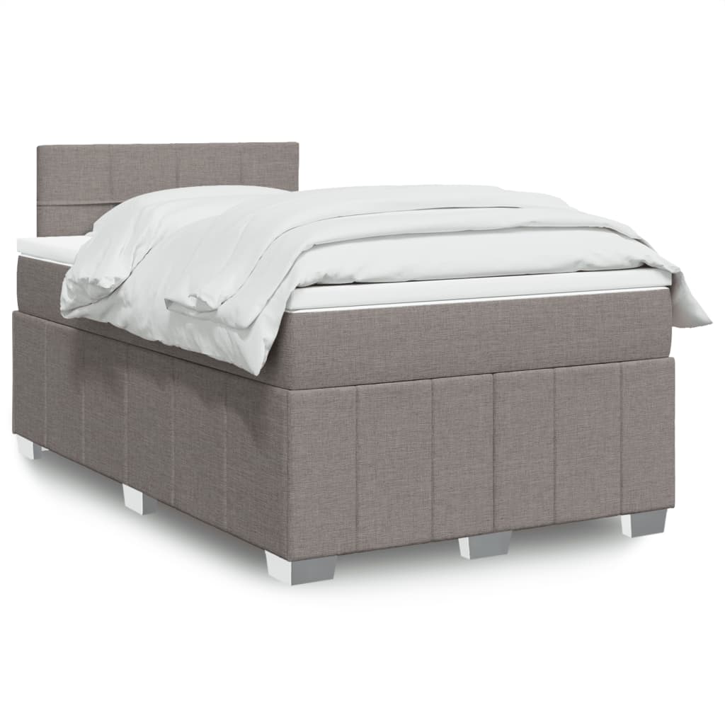 vidaXL Boxspring met matras stof lichtgrijs 180x200 cm