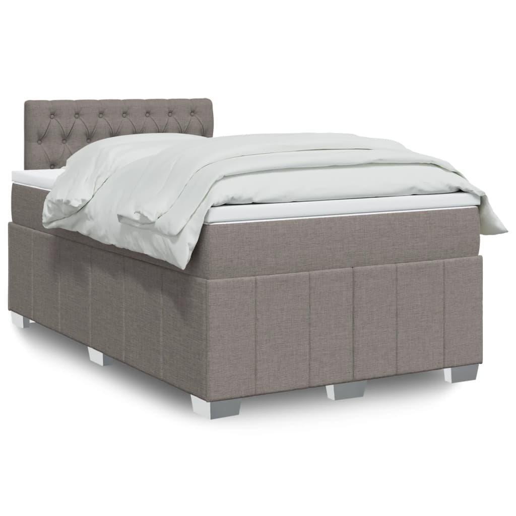 vidaXL Boxspring met matras stof lichtgrijs 180x200 cm