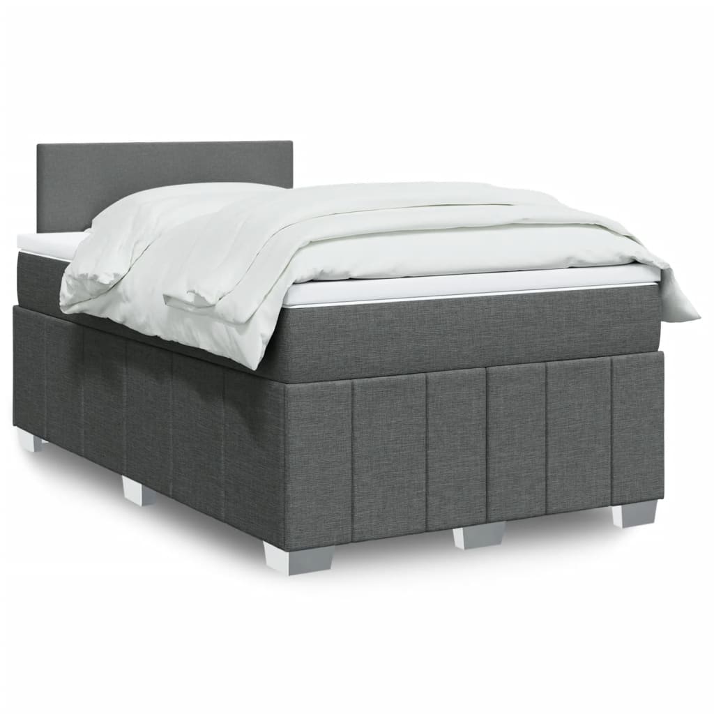 vidaXL Boxspring met matras stof lichtgrijs 180x200 cm