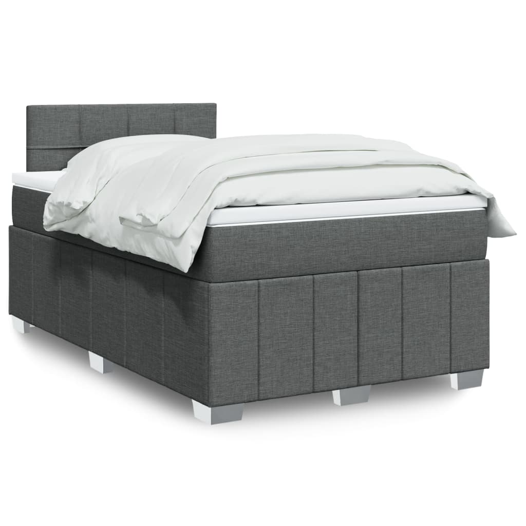 vidaXL Boxspring met matras stof lichtgrijs 180x200 cm