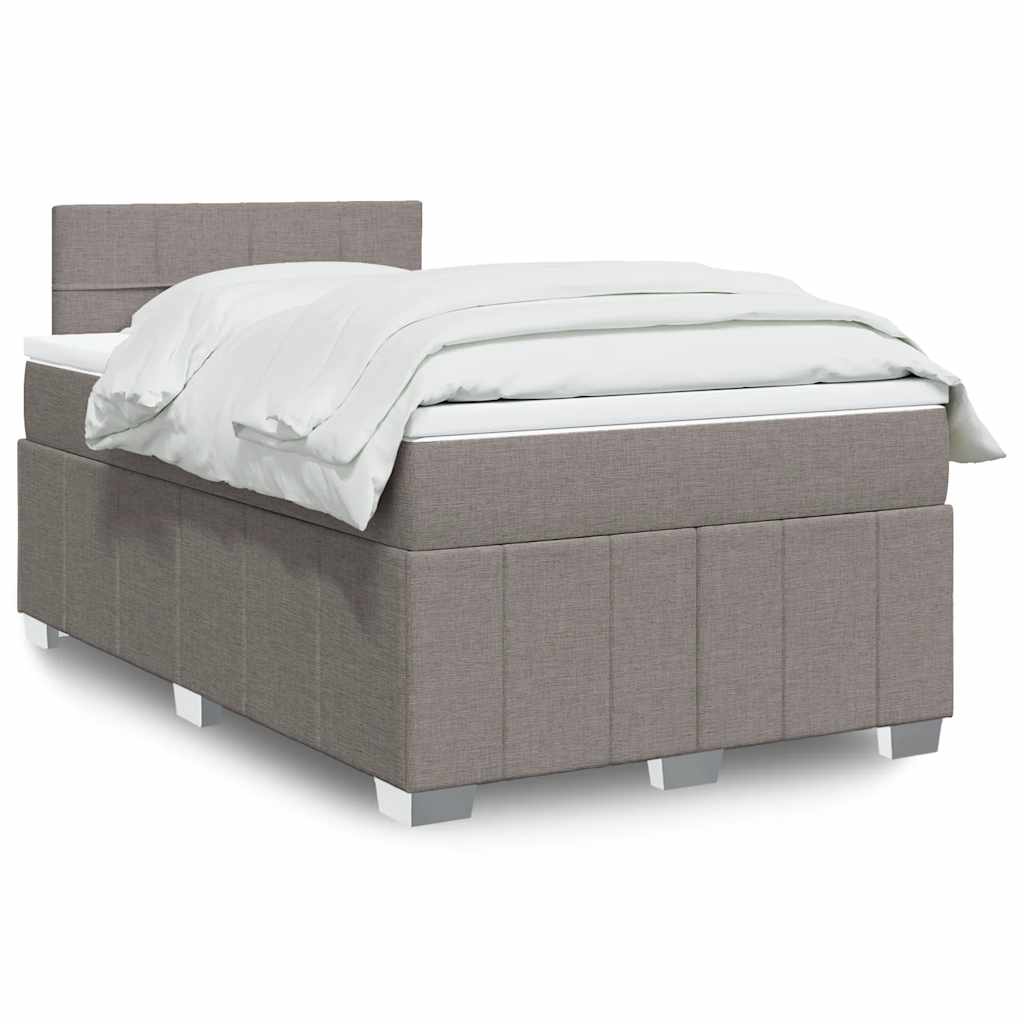 vidaXL Boxspring met matras stof lichtgrijs 180x200 cm