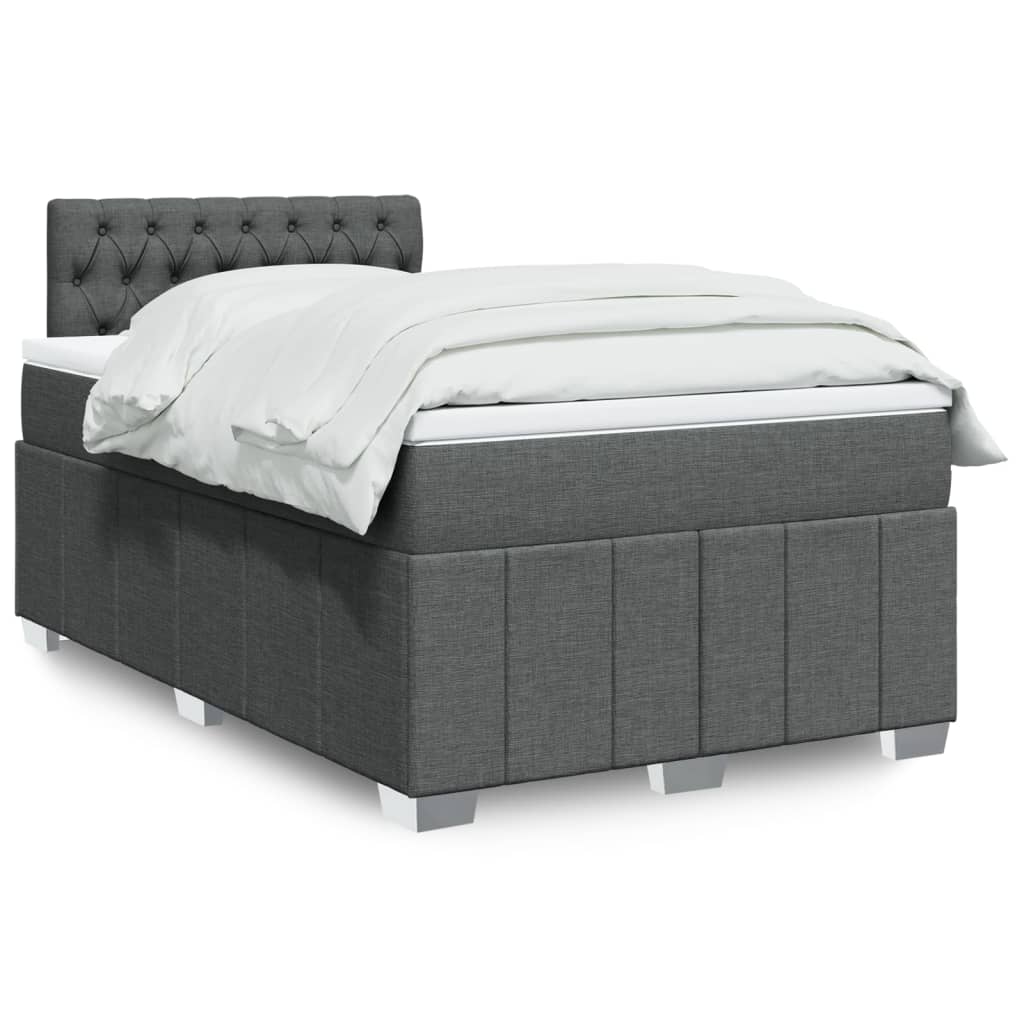 vidaXL Boxspring met matras stof lichtgrijs 180x200 cm