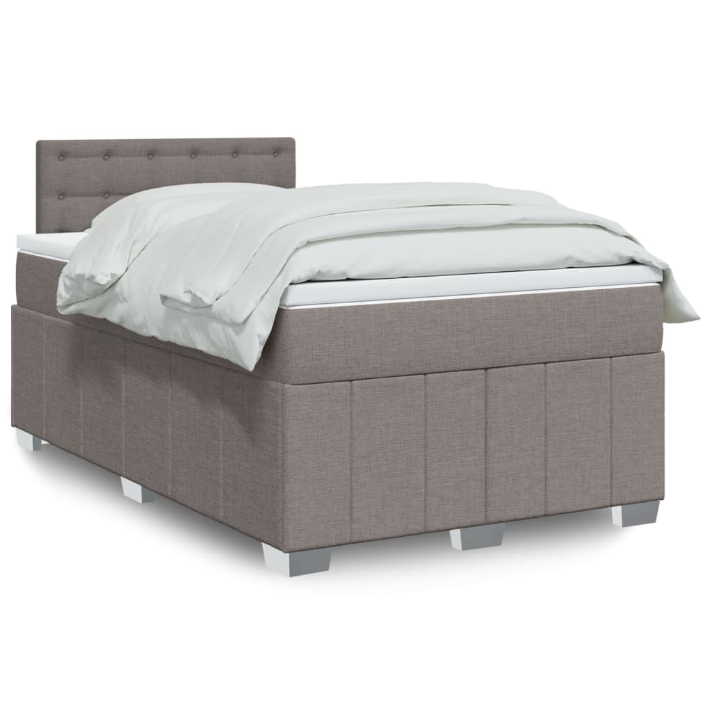 vidaXL Boxspring met matras stof lichtgrijs 180x200 cm
