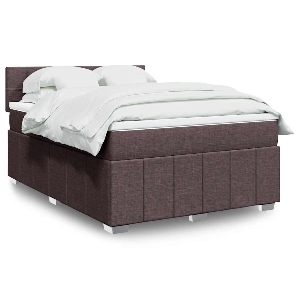 vidaXL Boxspring met matras stof lichtgrijs 180x200 cm