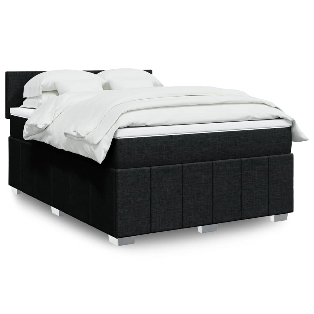 vidaXL Boxspring met matras stof lichtgrijs 180x200 cm