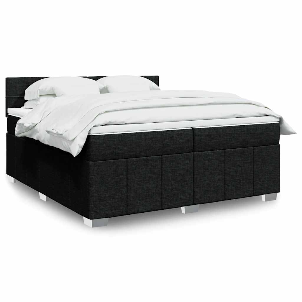 vidaXL Boxspring met matras stof lichtgrijs 180x200 cm