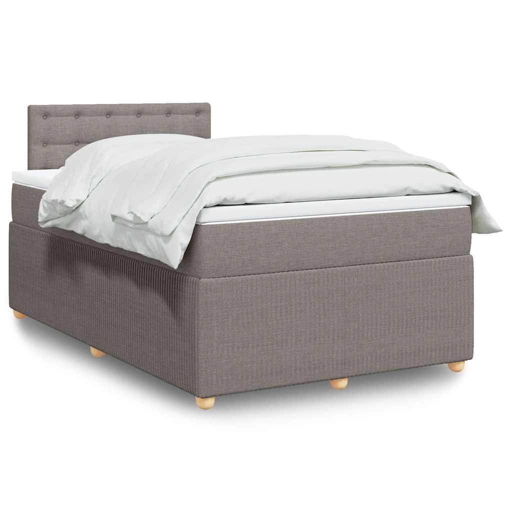 vidaXL Boxspring met matras stof blauw 90x190 cm