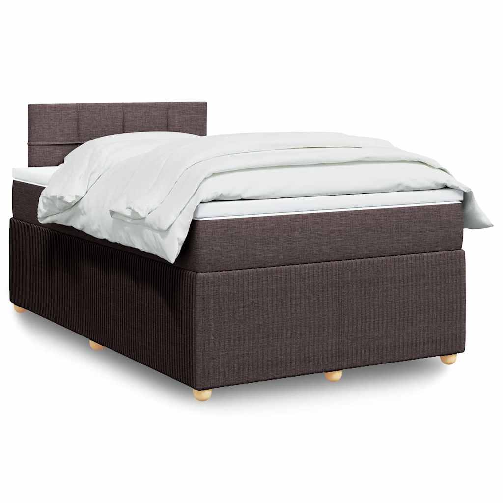 vidaXL Boxspring met matras stof blauw 90x190 cm