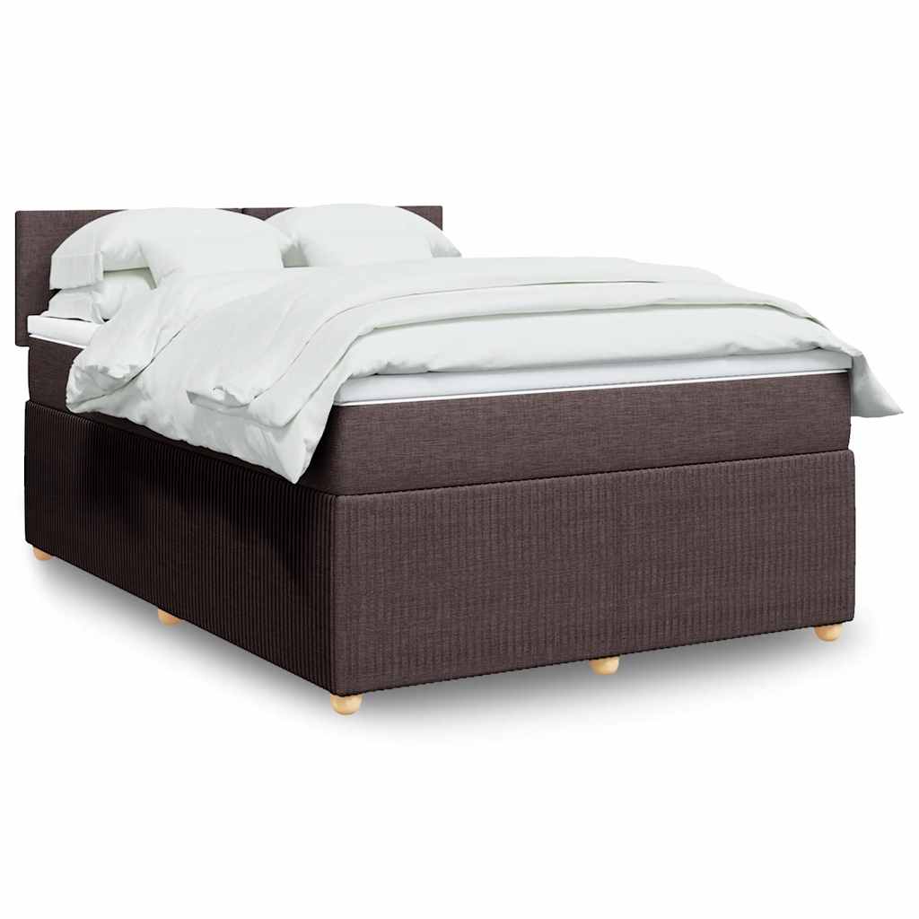 vidaXL Boxspring met matras stof blauw 90x190 cm