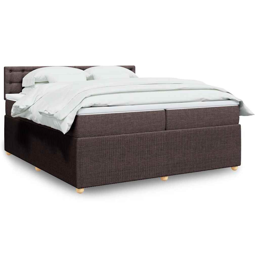 vidaXL Boxspring met matras stof blauw 90x190 cm