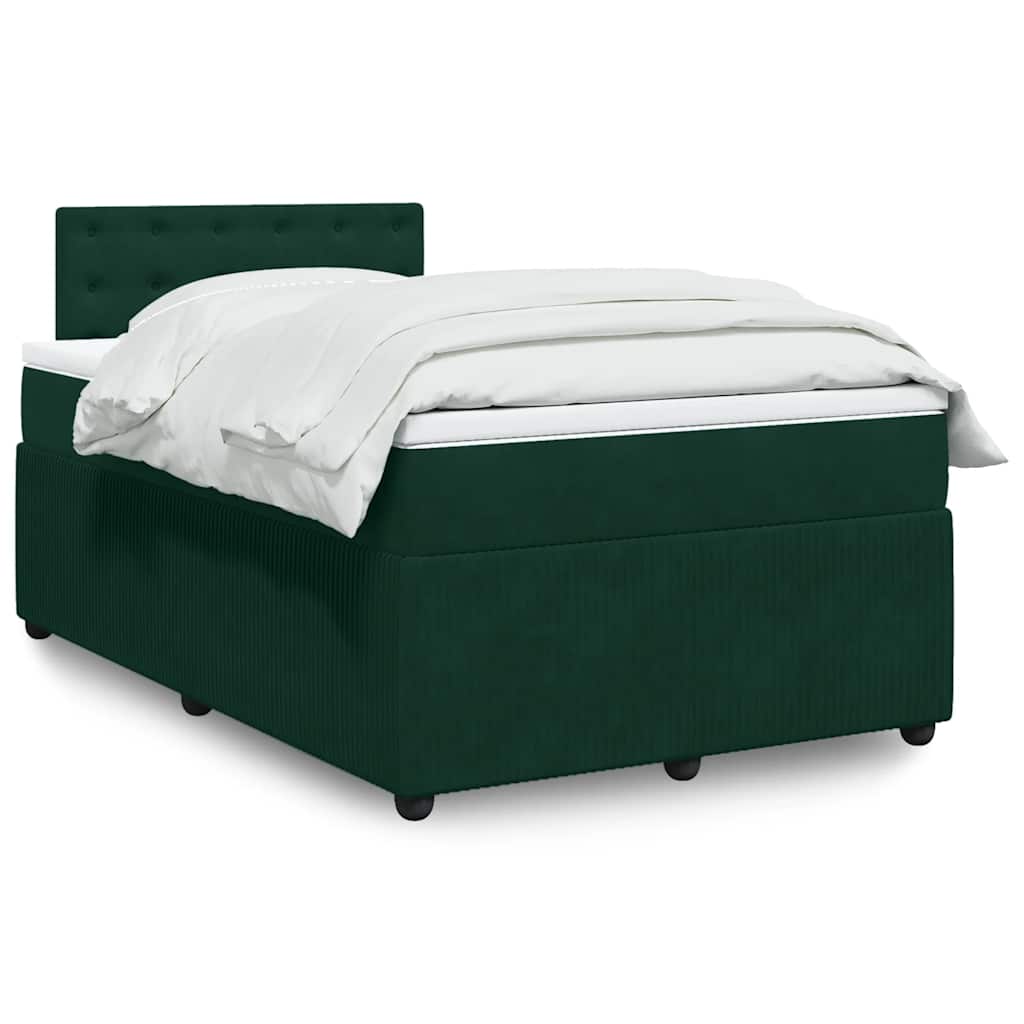 vidaXL Boxspring met matras fluweel zwart 80x200 cm