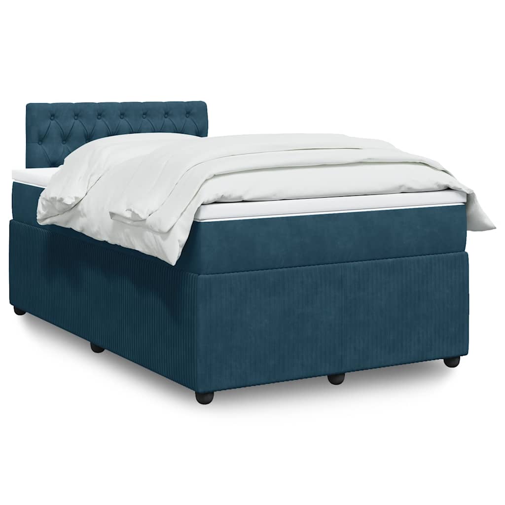 vidaXL Boxspring met matras fluweel zwart 80x200 cm