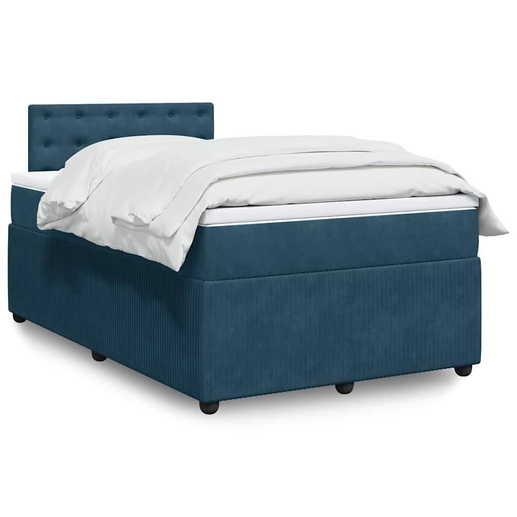 vidaXL Boxspring met matras fluweel zwart 80x200 cm