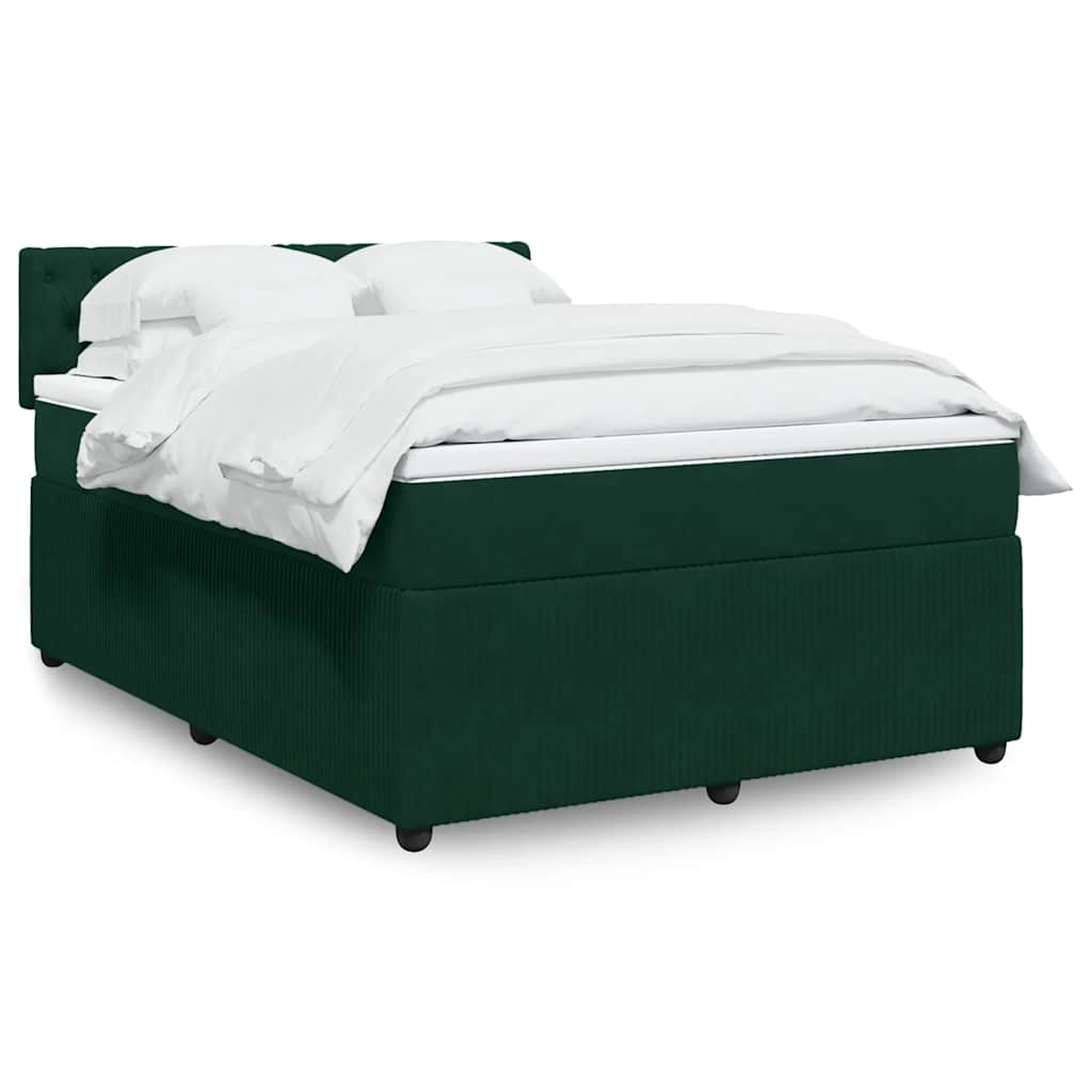 vidaXL Boxspring met matras fluweel zwart 80x200 cm