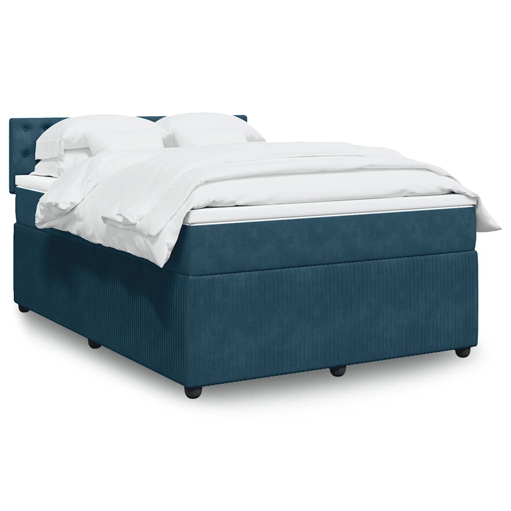 vidaXL Boxspring met matras fluweel zwart 80x200 cm