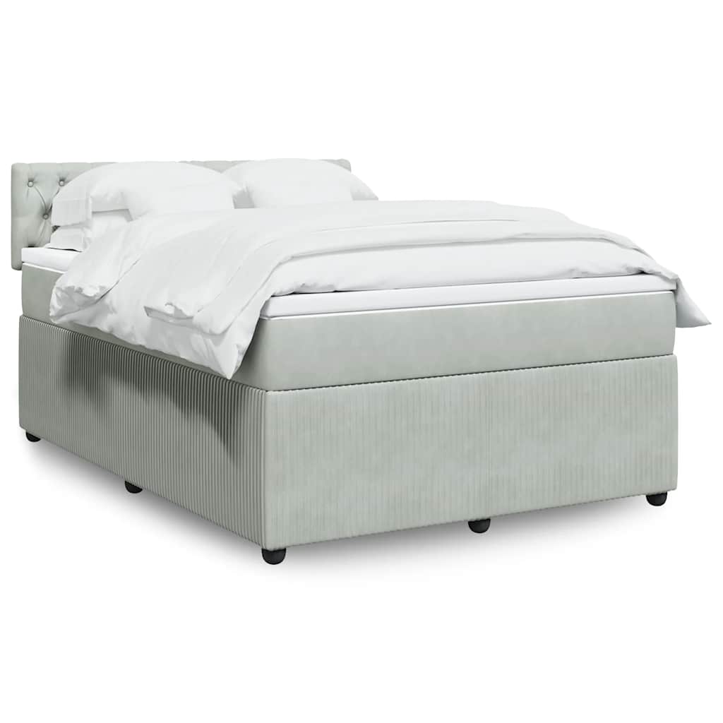 vidaXL Boxspring met matras fluweel zwart 80x200 cm