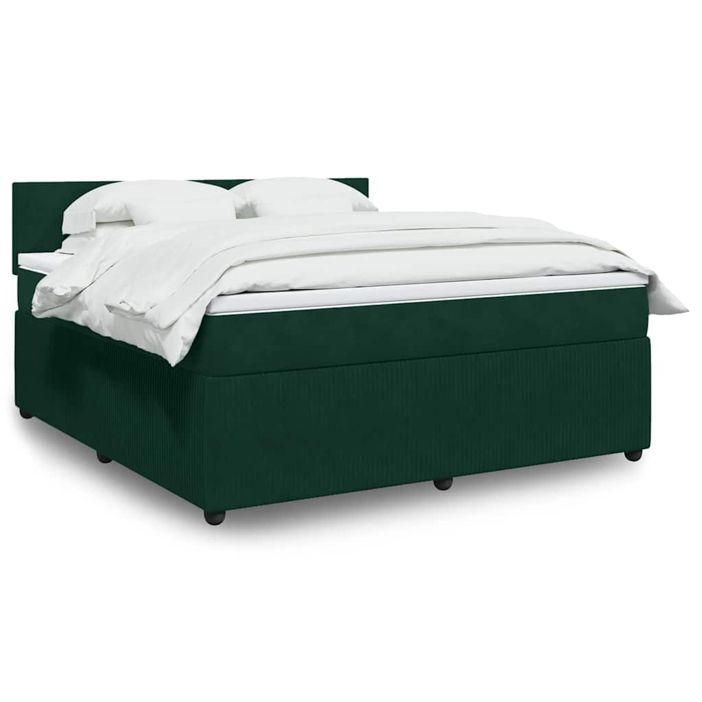 vidaXL Boxspring met matras fluweel zwart 80x200 cm