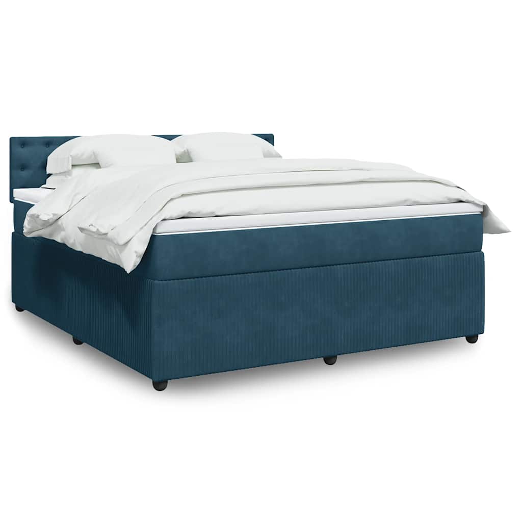 vidaXL Boxspring met matras fluweel zwart 80x200 cm