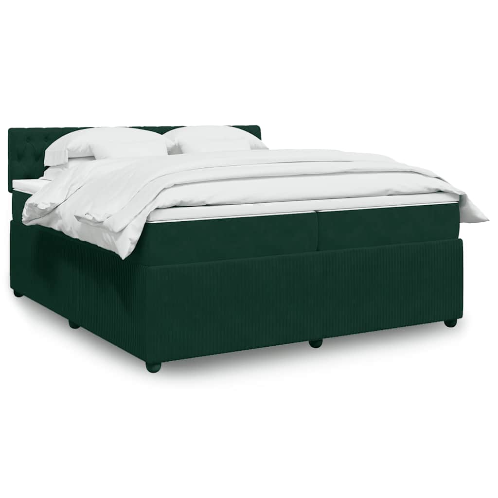 vidaXL Boxspring met matras fluweel zwart 80x200 cm