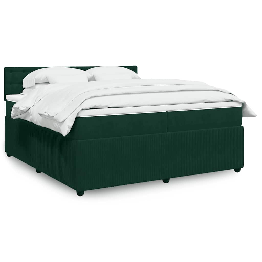 vidaXL Boxspring met matras fluweel zwart 80x200 cm