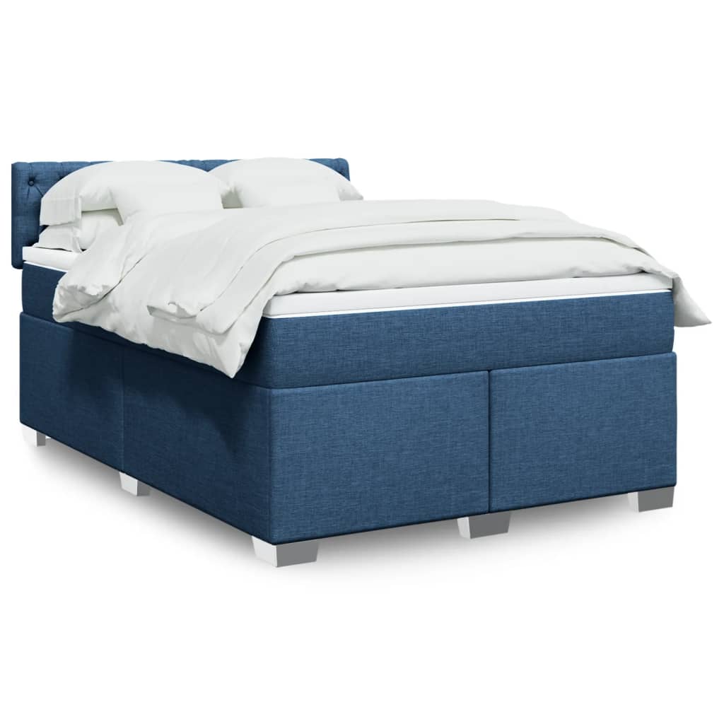 vidaXL Boxspring met matras stof lichtgrijs 90x200 cm