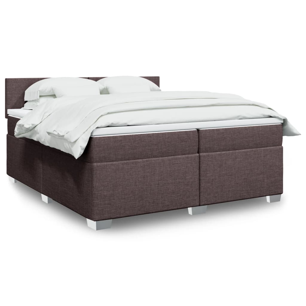vidaXL Boxspring met matras stof lichtgrijs 90x200 cm