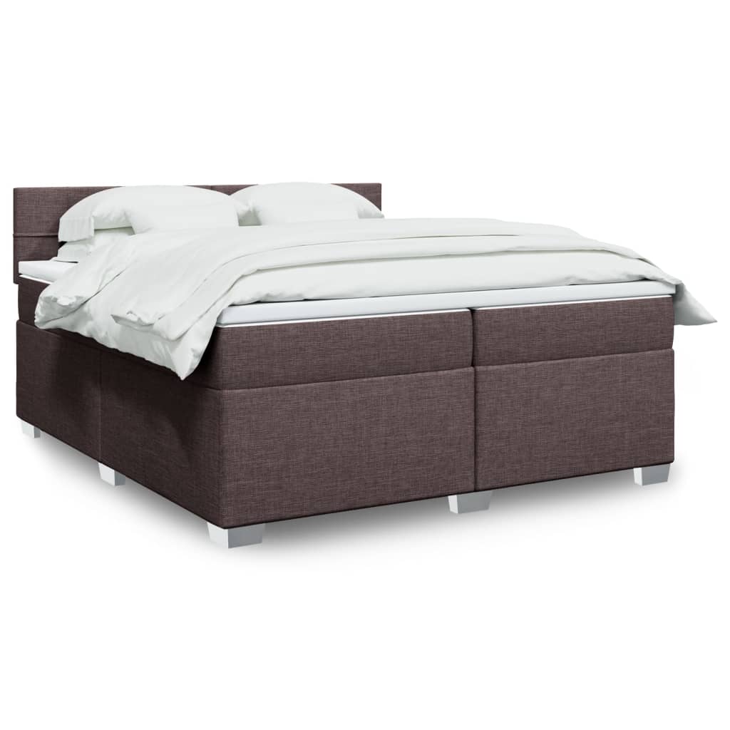 vidaXL Boxspring met matras stof lichtgrijs 90x200 cm