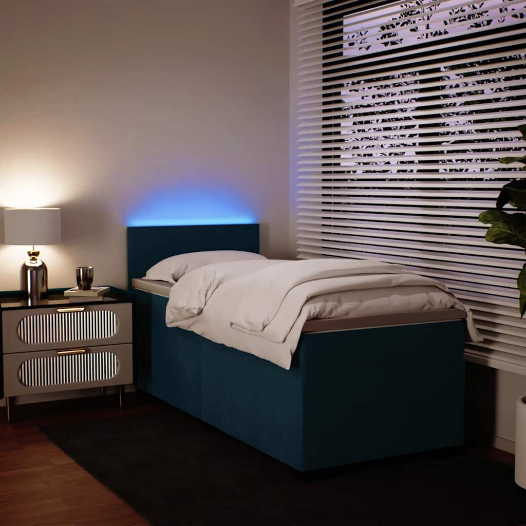 vidaXL Boxspring met matras fluweel donkergrijs 200x200 cm