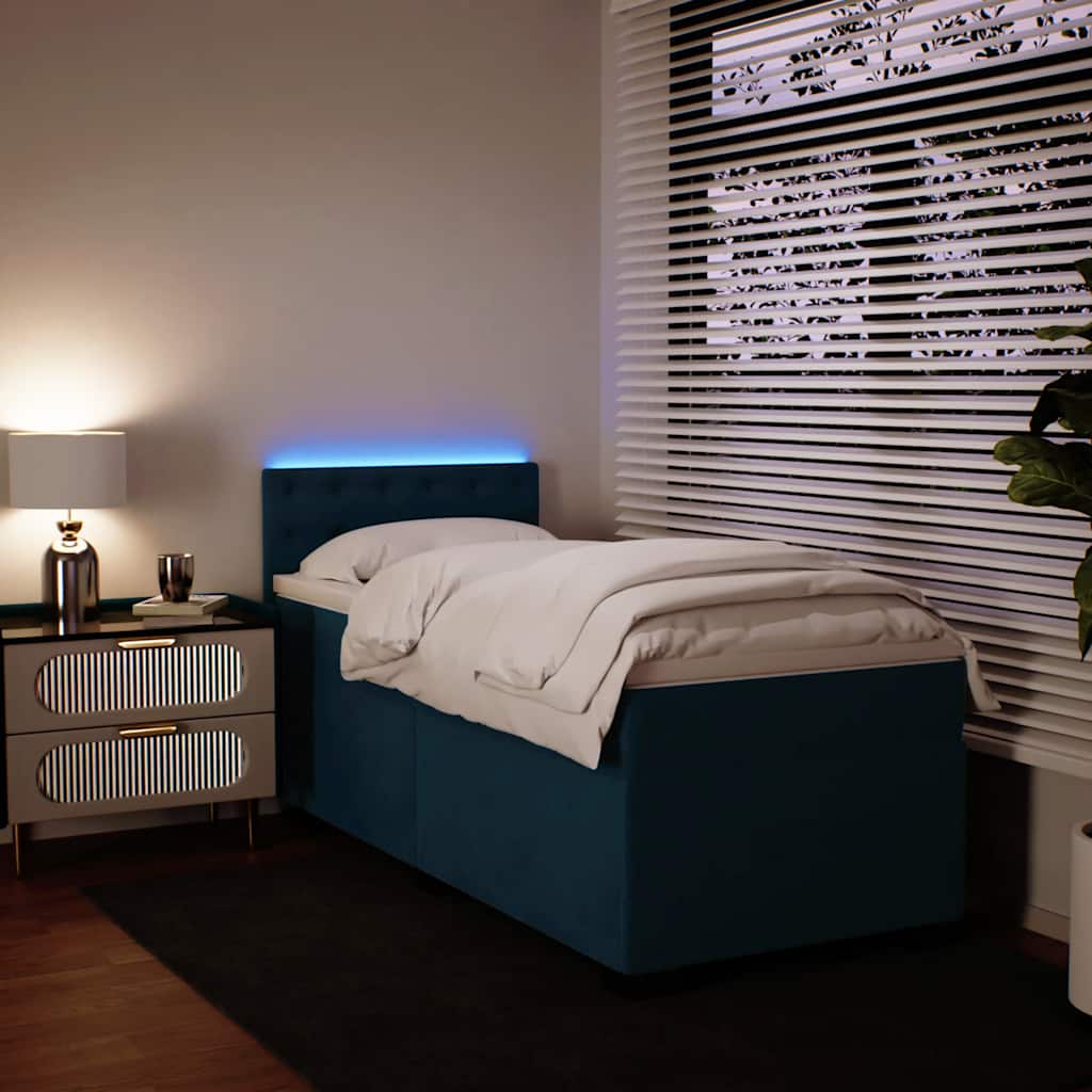vidaXL Boxspring met matras fluweel donkergrijs 200x200 cm