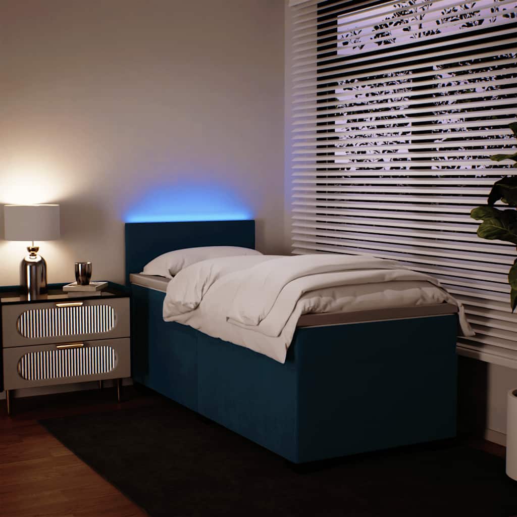 vidaXL Boxspring met matras fluweel donkergrijs 200x200 cm