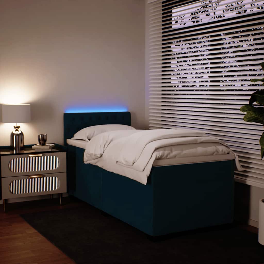 vidaXL Boxspring met matras fluweel donkergrijs 200x200 cm