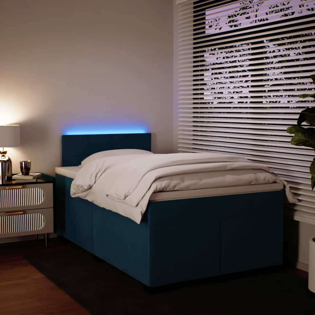 vidaXL Boxspring met matras fluweel donkergrijs 200x200 cm